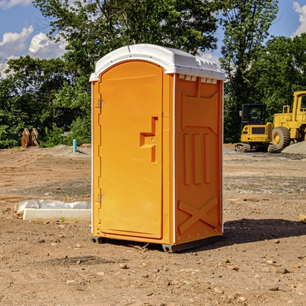 how often are the porta potties cleaned and serviced during a rental period in Correll MN